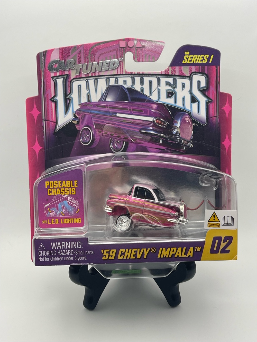 Car Tuned 2026 Series 1 Lowrider '59 Chevy Impala with poseable chassis and led